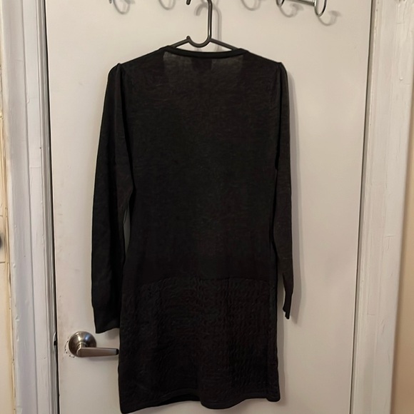 Sweater-dress.Wool blend.Color grey with black building belt. - Picture 4 of 7